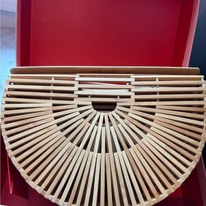 Cult Gaia Natural Bamboo Handbag